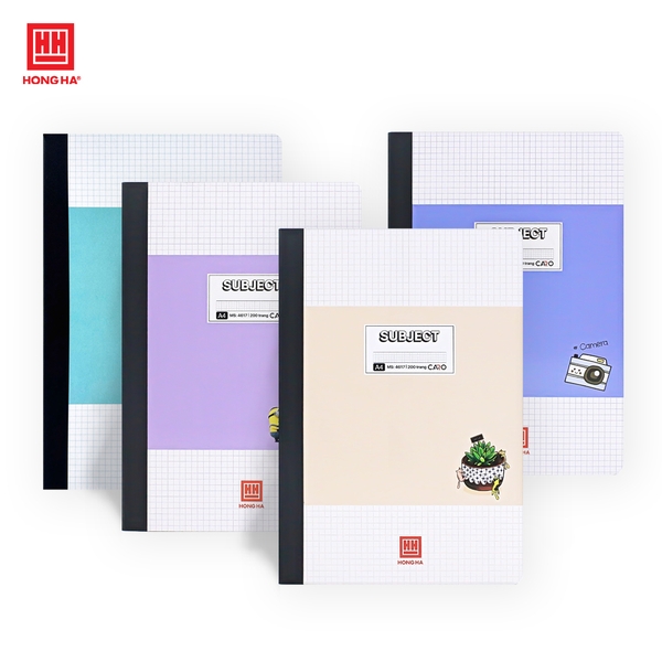 Sổ bìa bồi A4 200 trang Hồng Hà Subject - 4617
