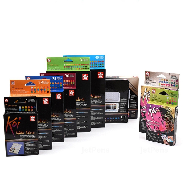 Màu nén Sakura Koi Watercolor 12 màu (Kèm cọ) - 74670