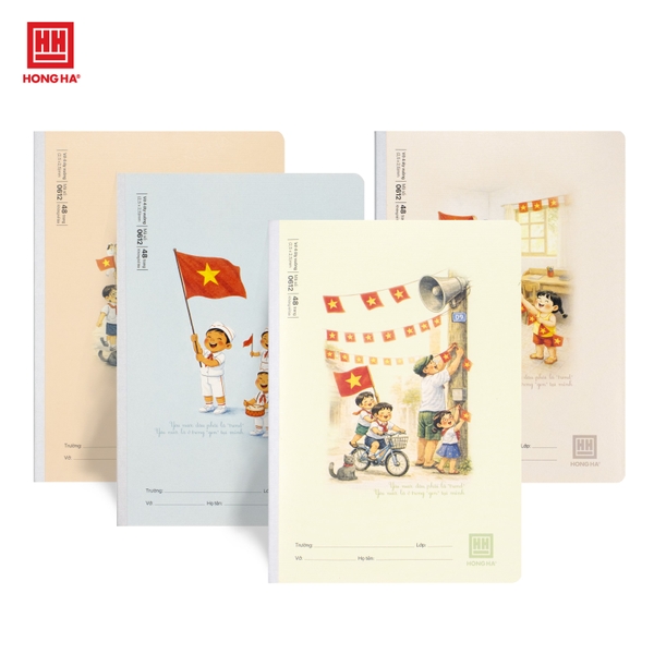 Vở 4 ô ly 48 trang Hồng Hà School Nhi Đồng Yêu Nước - 0612