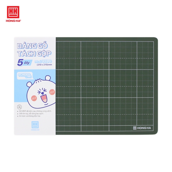 Bảng gỗ tách gộp 5 ô ly Hồng Hà - 3590