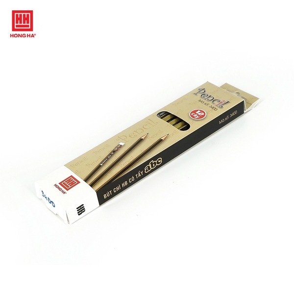 Bút chì gỗ ABC-HB có tẩy Hồng Hà - 3400