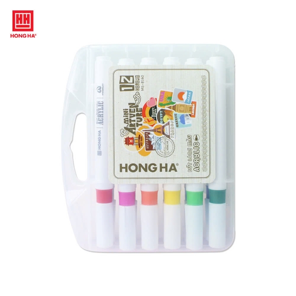Bút lông màu Acrylic Mini Art 12 màu 1 đầu - 8160