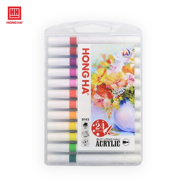 Bút lông màu Acrylic 24 màu - 8143
