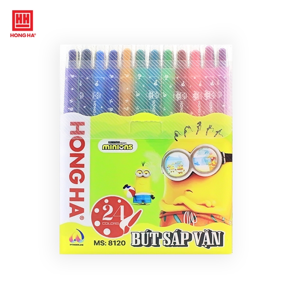 Bút sáp vặn Minions 24 màu - 8120