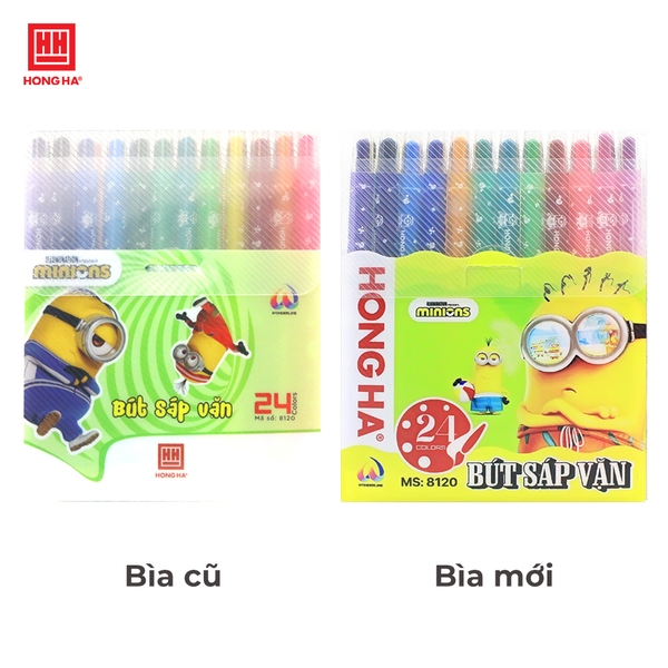 Bút sáp vặn Minions 24 màu - 8120