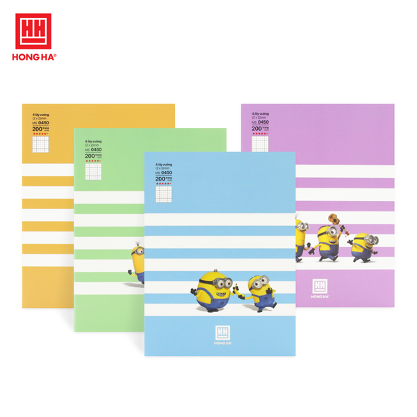 Vở 4 ô ly 200 trang Hồng Hà Class Minions Line - 0450
