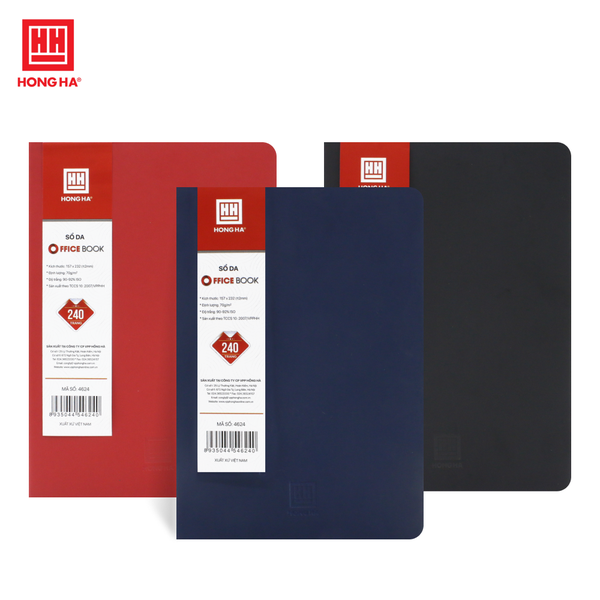Sổ da B5 Hồng Hà Office Book 240 trang - 4624