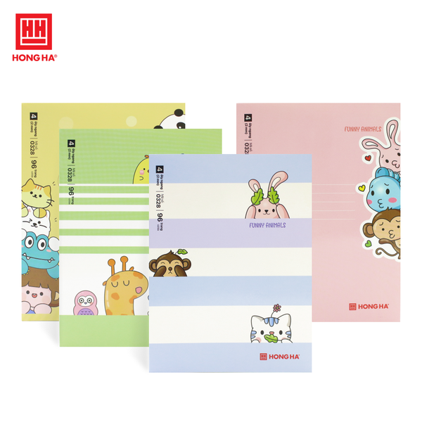 Vở 4 ly ngang 96 trang Hồng Hà Class Funny Animals - 0328