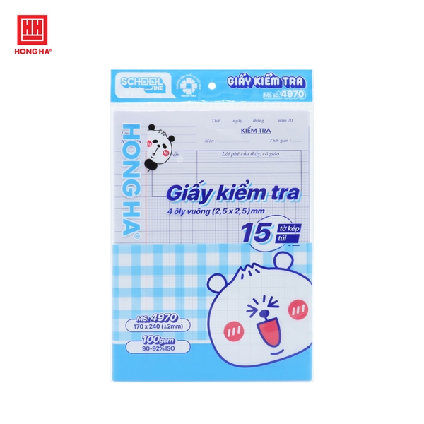 Giấy kiểm tra 4 ô ly dành cho học sinh cấp I - 4970