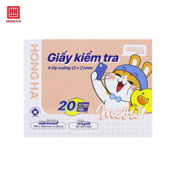 Giấy kiểm tra 4 ô ly dạng hộp  - 4969