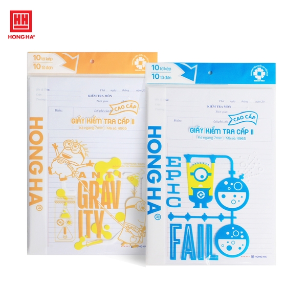 Giấy kiểm tra kẻ ngang Hồng Hà dành cho học sinh cấp 2 & cấp 3 - 4965