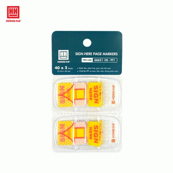 Giấy phân trang Sign here Hồng Hà HS-PT1 - 6663