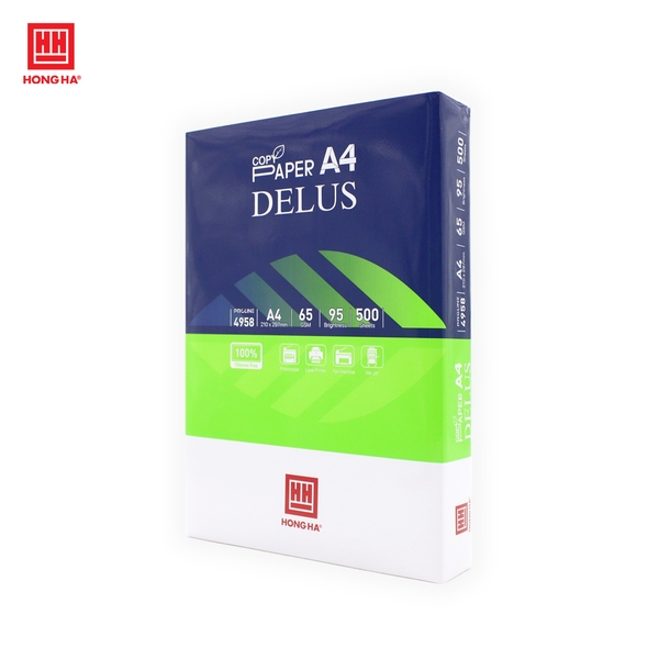 Giấy in A4 Hồng Hà Delus 65 gsm - 4958