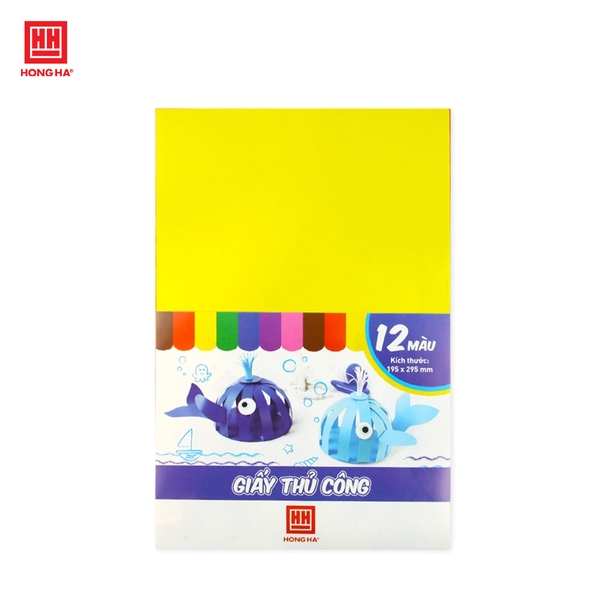 Giấy thủ công Hồng Hà 12 màu (195x295mm) - 3486