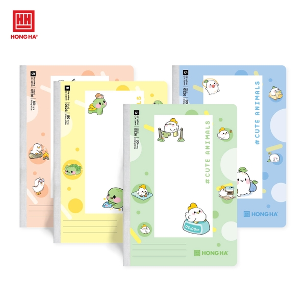 Vở 5 ô ly 80 trang School Cute Animals Hồng Hà - 0526