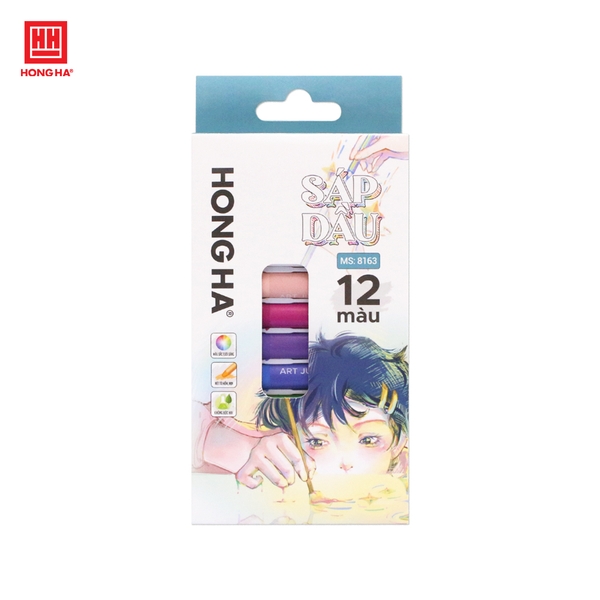 Sáp dầu Junior Hồng Hà 12 màu - 8163