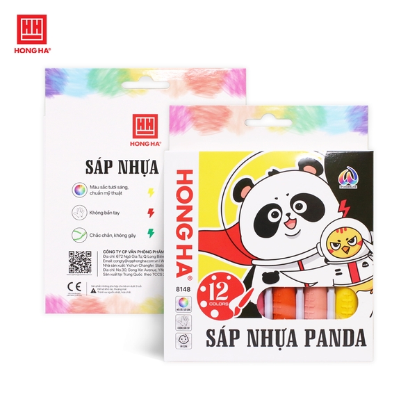 Sáp nhựa Panda 12 màu - 8148