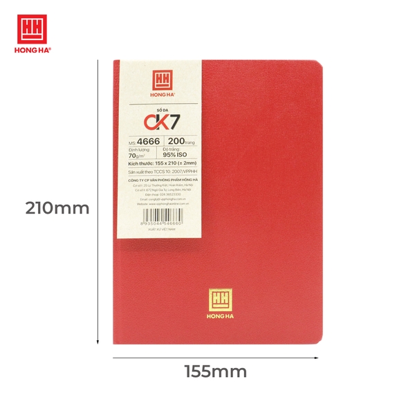 Sổ da Hồng Hà CK7 200 trang - 4666