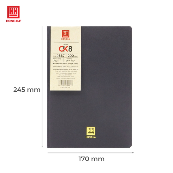 Sổ da Hồng Hà CK8 200 trang - 4667