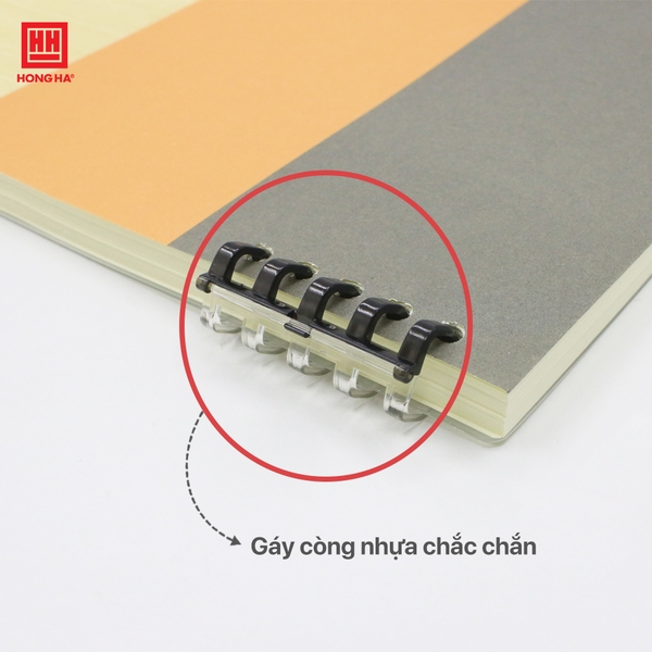 Sổ lò xo bìa nhựa 160 trang A5 Hồng Hà Basic - 3006