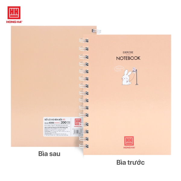 Sổ lò xo bìa bồi A5 Exercise Notebook 200 trang - 4006