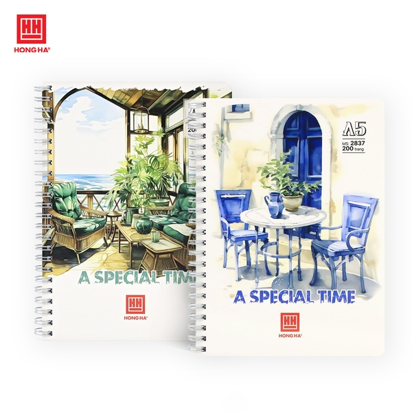 Sổ lò xo 200 trang A5 Hồng Hà Bistro - 2837