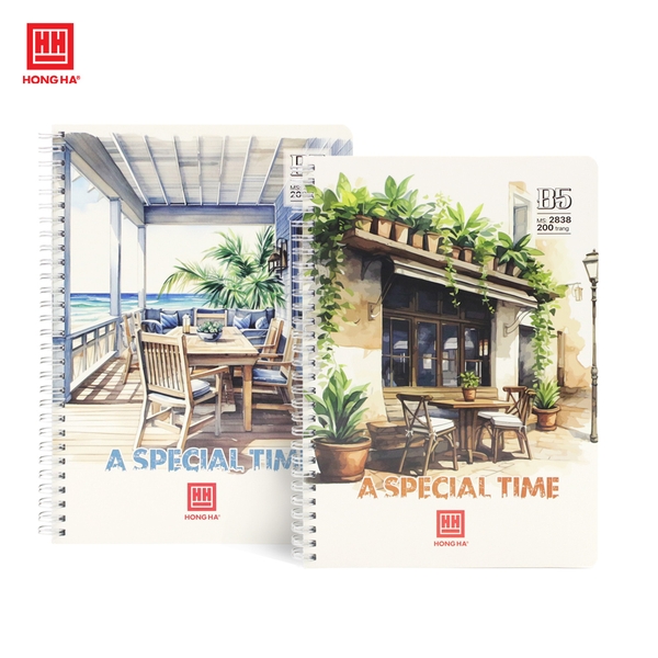 Sổ lò xo 200 trang B5 Hồng Hà Bistro - 2838