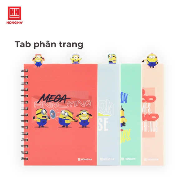 Sổ lò xo Minions phân trang A5 200 trang - 4004