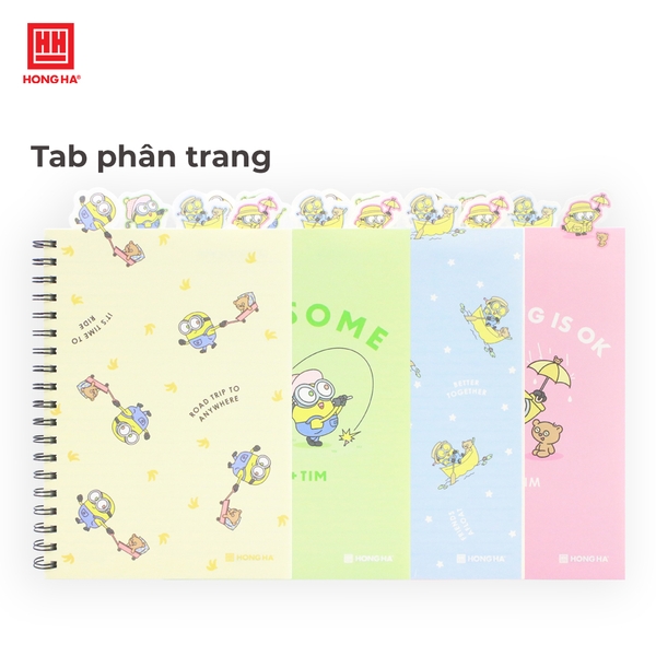 Sổ lò xo Minions phân trang B5 200 trang - 4005