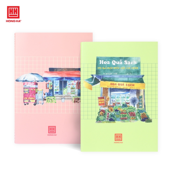 Sổ may gáy B5 120 trang Hồng Hà Góc Phố - 4651