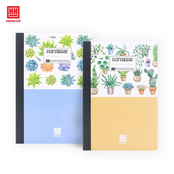 Sổ bìa bồi kẻ ngang A4 200 trang Hồng Hà Patterns  - 4530