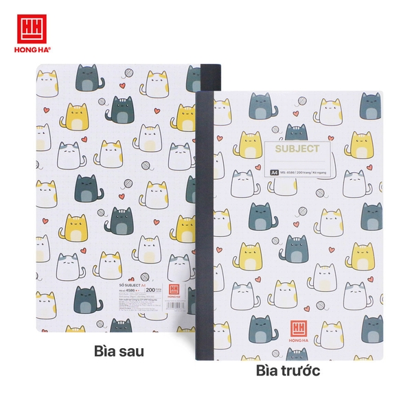 Sổ bìa bồi A4 200 trang Hồng Hà Subject - 4586