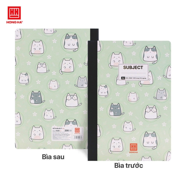 Sổ bìa bồi A4 200 trang Hồng Hà Subject - 4586