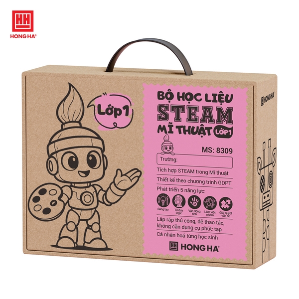Bộ Học Liệu STEAM Mỹ Thuật Lớp 1 Hồng Hà - 8309