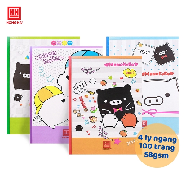 Vở 4 ly ngang 100 trang Hồng Hà South Star Monokuro Boo - 0751