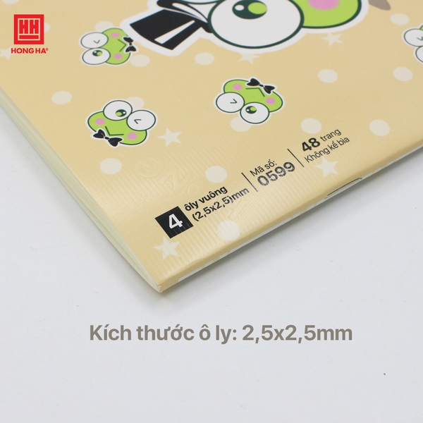 Vở 4 ô ly 48 trang Hồng Hà Ếch cốm - 0599