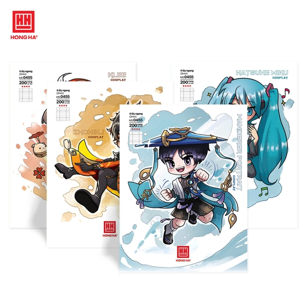 Vở 4 ly ngang 200 trang Hồng Hà Class Cosplay - 0455