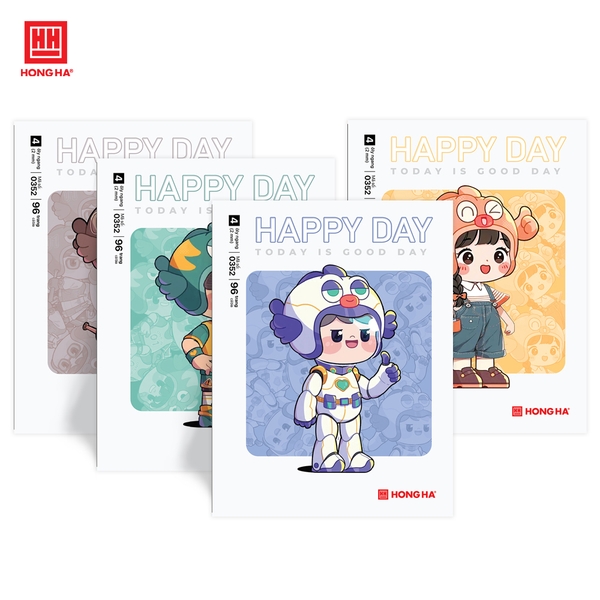 Vở 4 ly ngang 96 trang Hồng Hà Class Happy Day - 0352