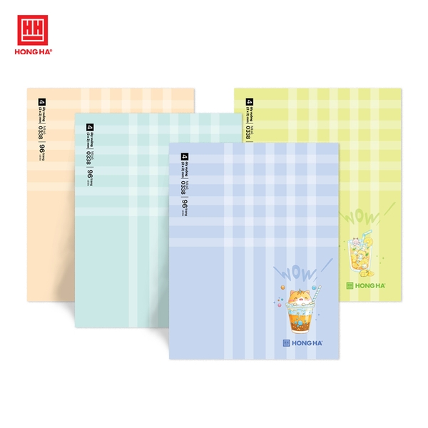 Vở 4 ô ly vuông 96 trang Hồng Hà Wow- 0338
