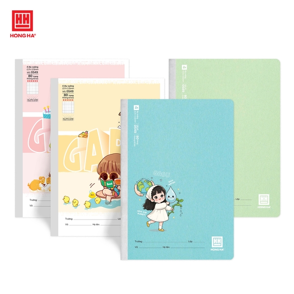 Vở 4 Ô ly 80 trang Hồng Hà School Gabu - 0549
