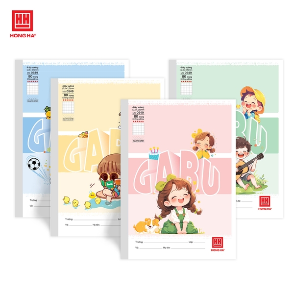 Vở 4 Ô ly 80 trang Hồng Hà School Gabu - 0549