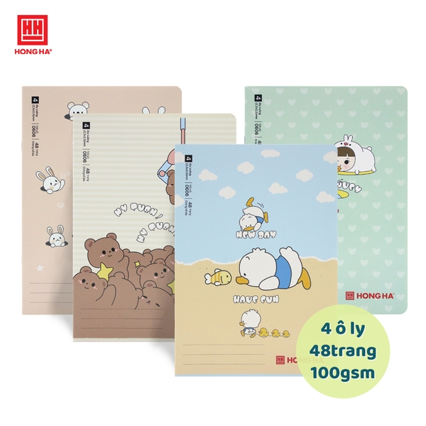 Vở 4 ô ly 48 trang Hồng Hà School Funny - 0606