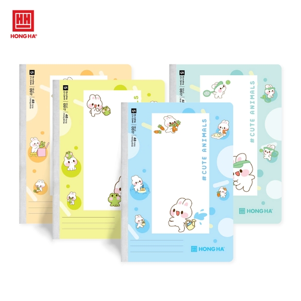 Vở 5 Ô ly 48 trang Hồng Hà School Cute Animals - 0517
