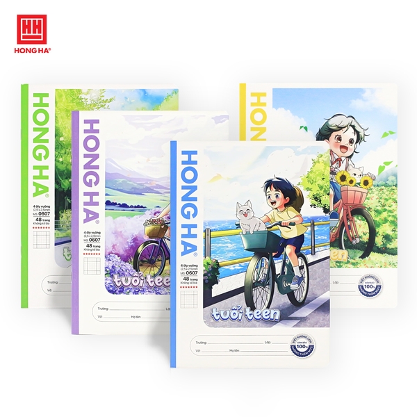 Vở 4 ô ly 48 trang Hồng Hà School Tuổi Teen - 0607