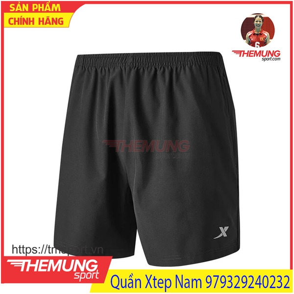 Quần chạy bộ chuyên nghiệp Xtep Nam Đen 979329240232