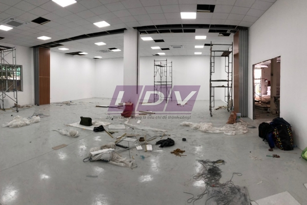 Công trình thực tế vách ngăn trụ sở chính cty thời trang YODI - TP.Hải Dương