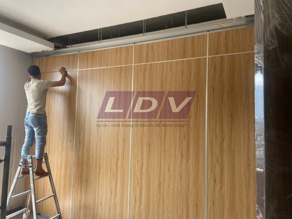 Vách ngăn nhà hàng 15 Quán tại 115 Ngô Kim Tài, Lê Chân, Hải Phòng