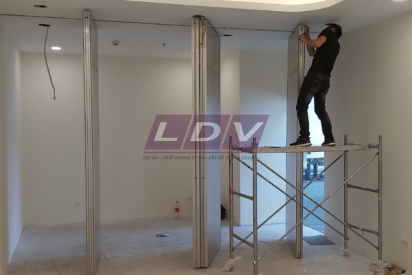 Công trình thực tế vách ngăn di động Ngân hàng MBbank