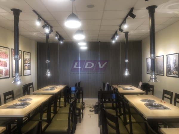 Dự án sản xuất thi công vách ngăn di động quán lẩu nướng