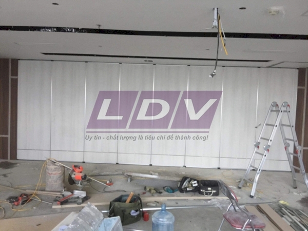 Công trình thi công lắp đặt vách ngăn di động tại tòa Lotte Tây Sơn